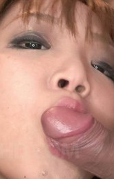 Mizuki Ishikawa Asian gets cum on mouth from sucking many dongs